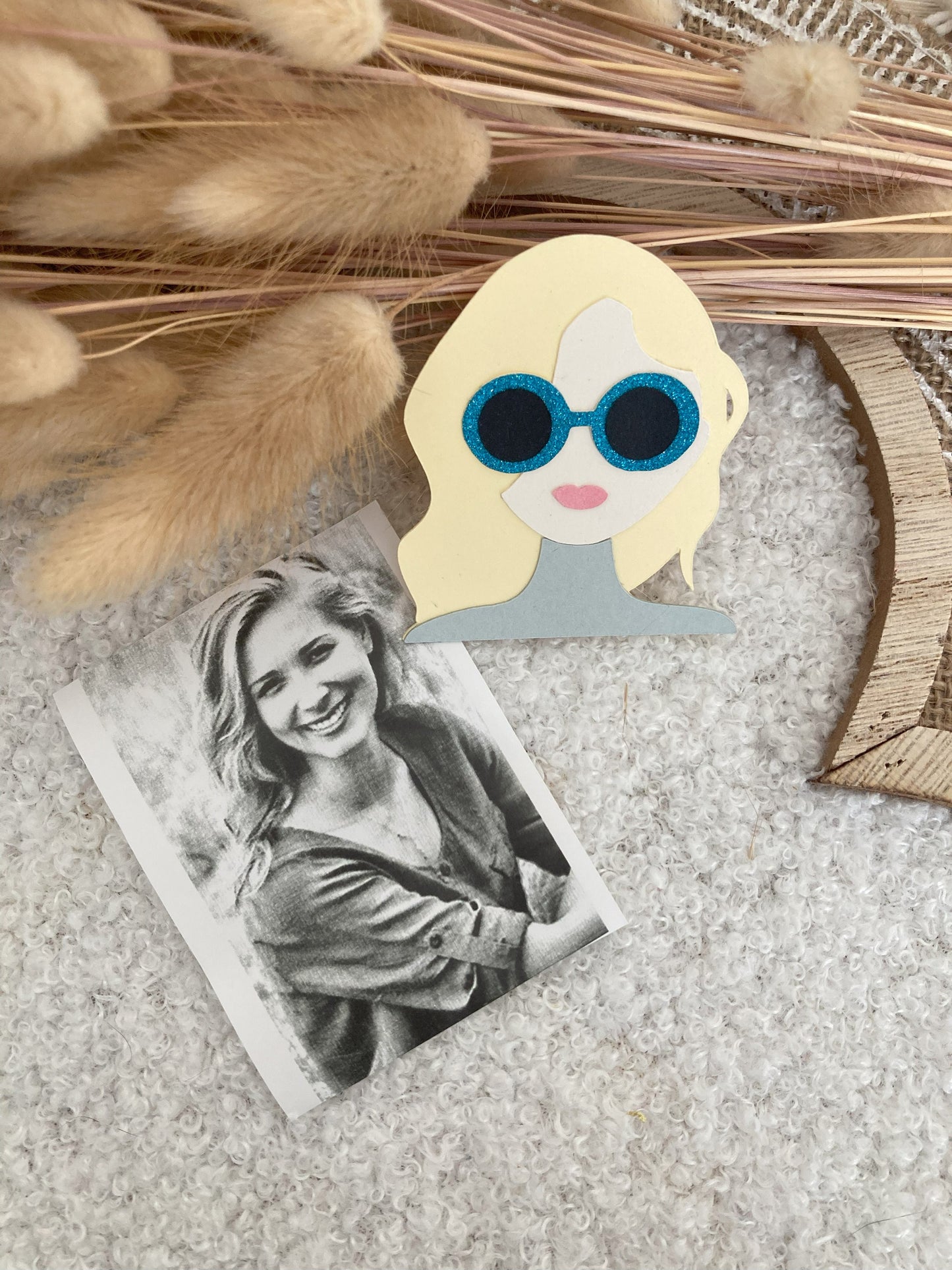 Broche personnalisée Femme d’après photo – Fait main