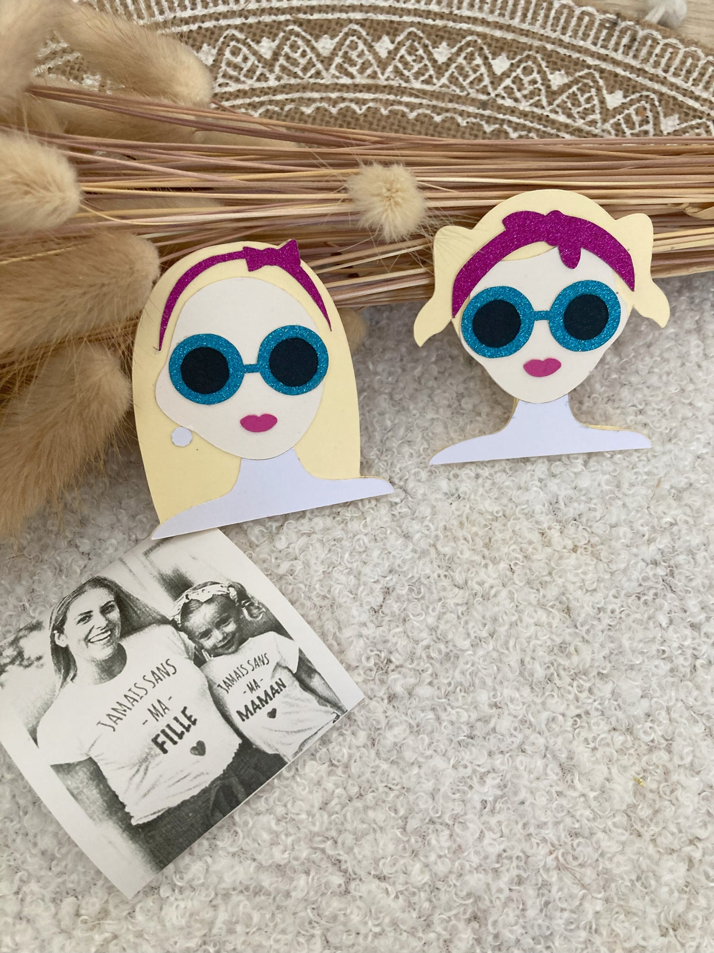 Broche personnalisée Femme d’après photo – Fait main