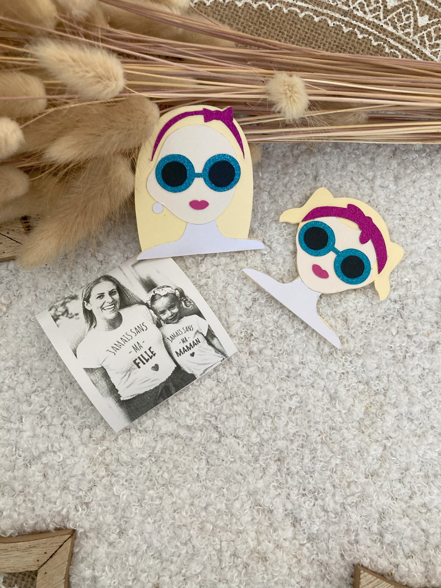 Broche personnalisée Femme d’après photo – Fait main