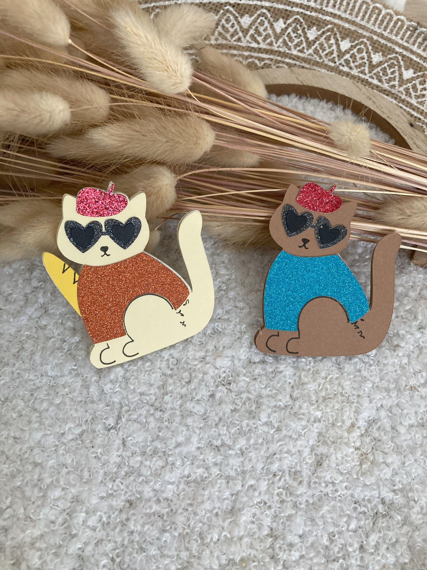 Broche Chats Parisiens Personnalisable â Bijou Fait Main