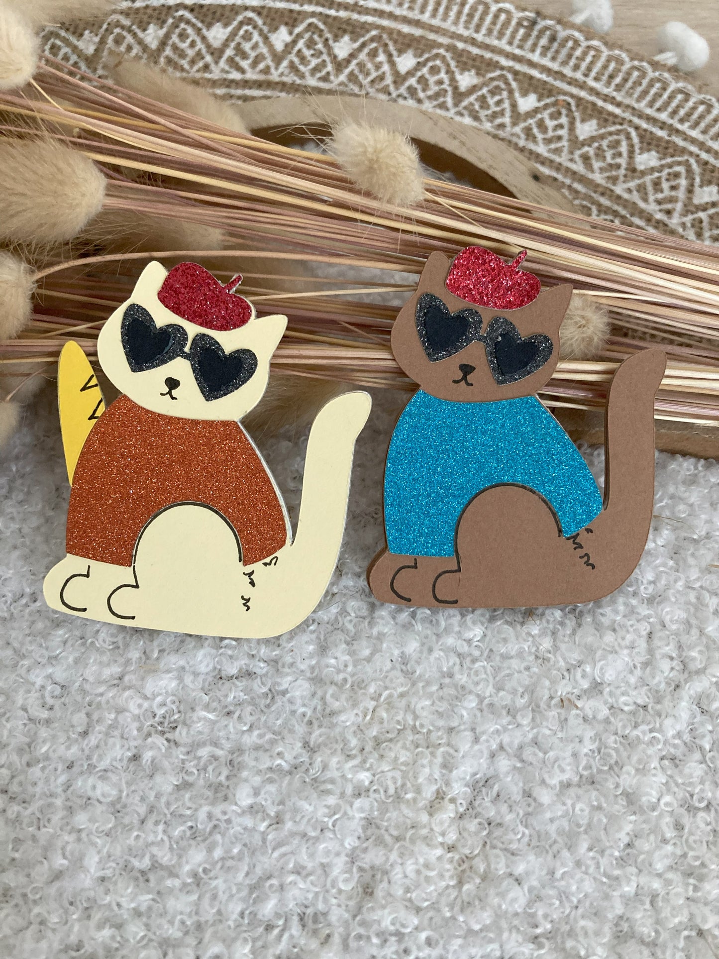 Broche Chats Parisiens Personnalisable â Bijou Fait Main