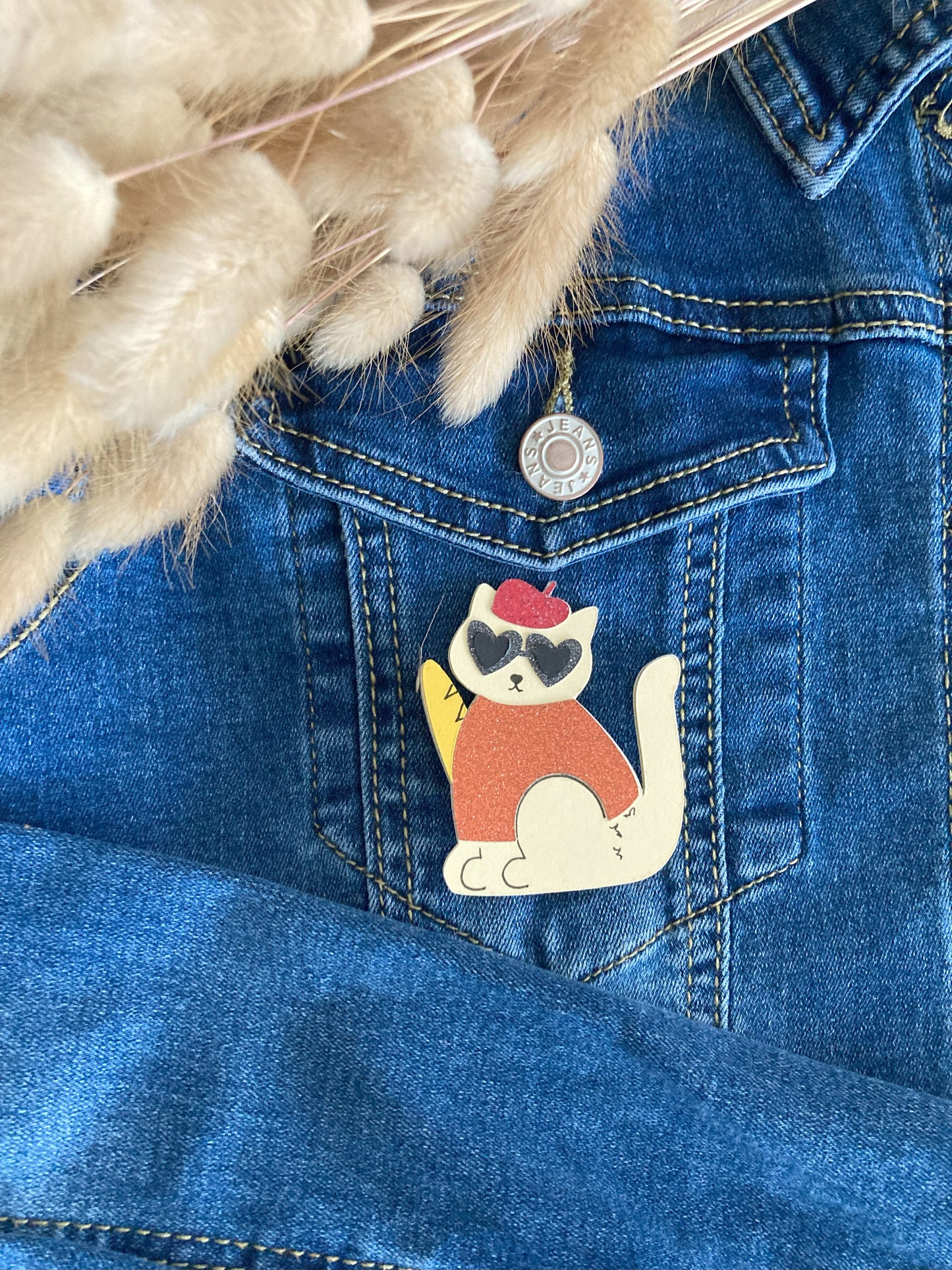 Broche Chats Parisiens Personnalisable â Bijou Fait Main