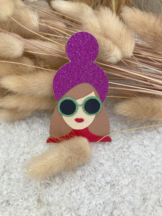 Broche originale femme – Bijou artistique en papier Fait Main