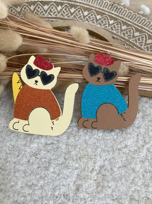 Broche Chats Parisiens Personnalisable – Bijou Fait Main